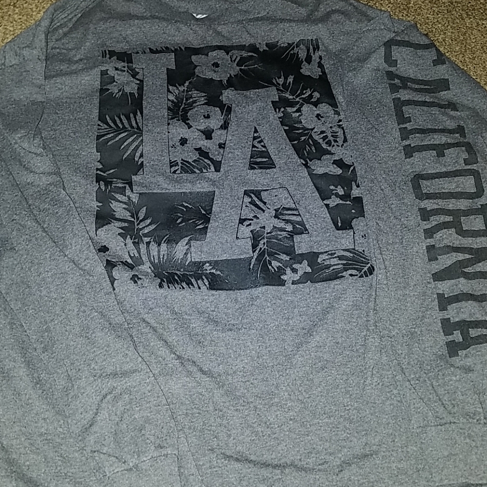 Gray Long Sleeve Mens Shirt